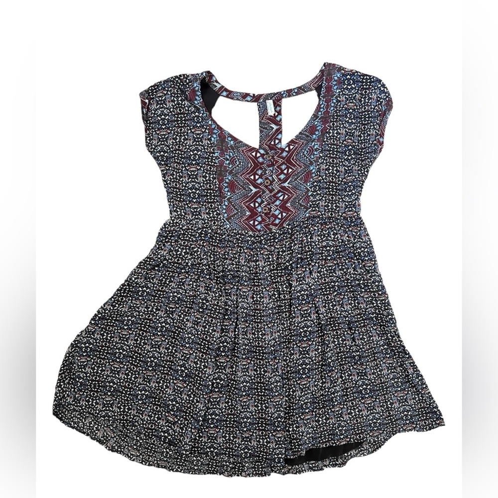 Free People Short Sleeve T-Strap Babydoll Dress | XS